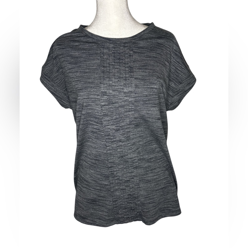 Liz Claiborne Charcoal Short Sleeve Top